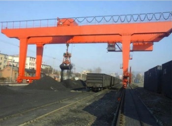 Козловой двухбалочный грейферный кран Henan Mine (Китай)