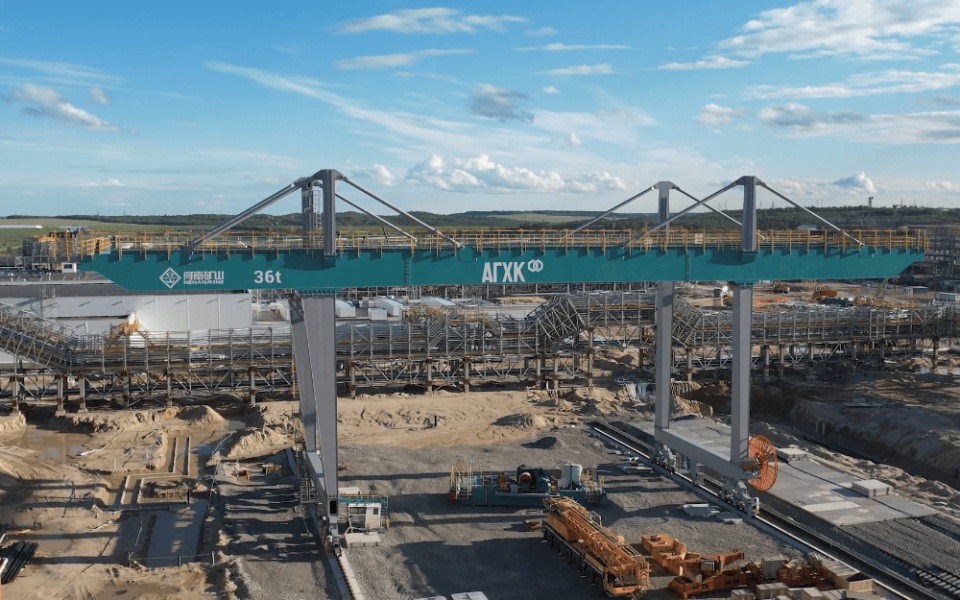 Козловой контейнерный кран RMG на рельсовом ходу Henan Mine (Китай) 