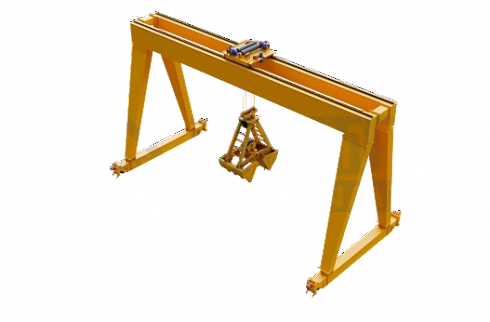 Козловой двухбалочный грейферный кран Henan Mine (Китай)